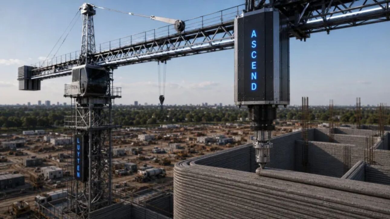 Ascend, the world's first robotic tower crane platform. Credit: Luyten