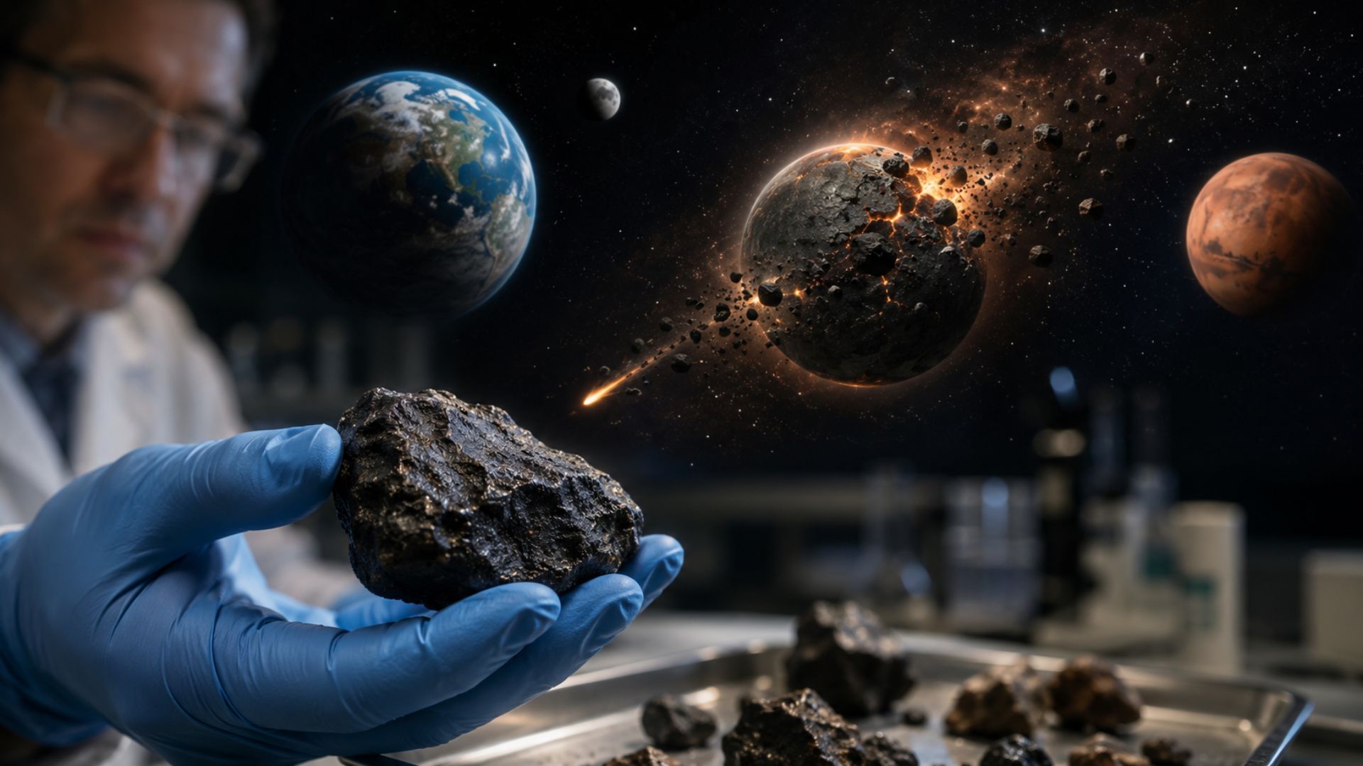 A pedra de 454 gramas, o meteorito NWA 12774, pode ser o resto de um planeta perdido do início do Sistema Solar, sugere estudo com o angrito.