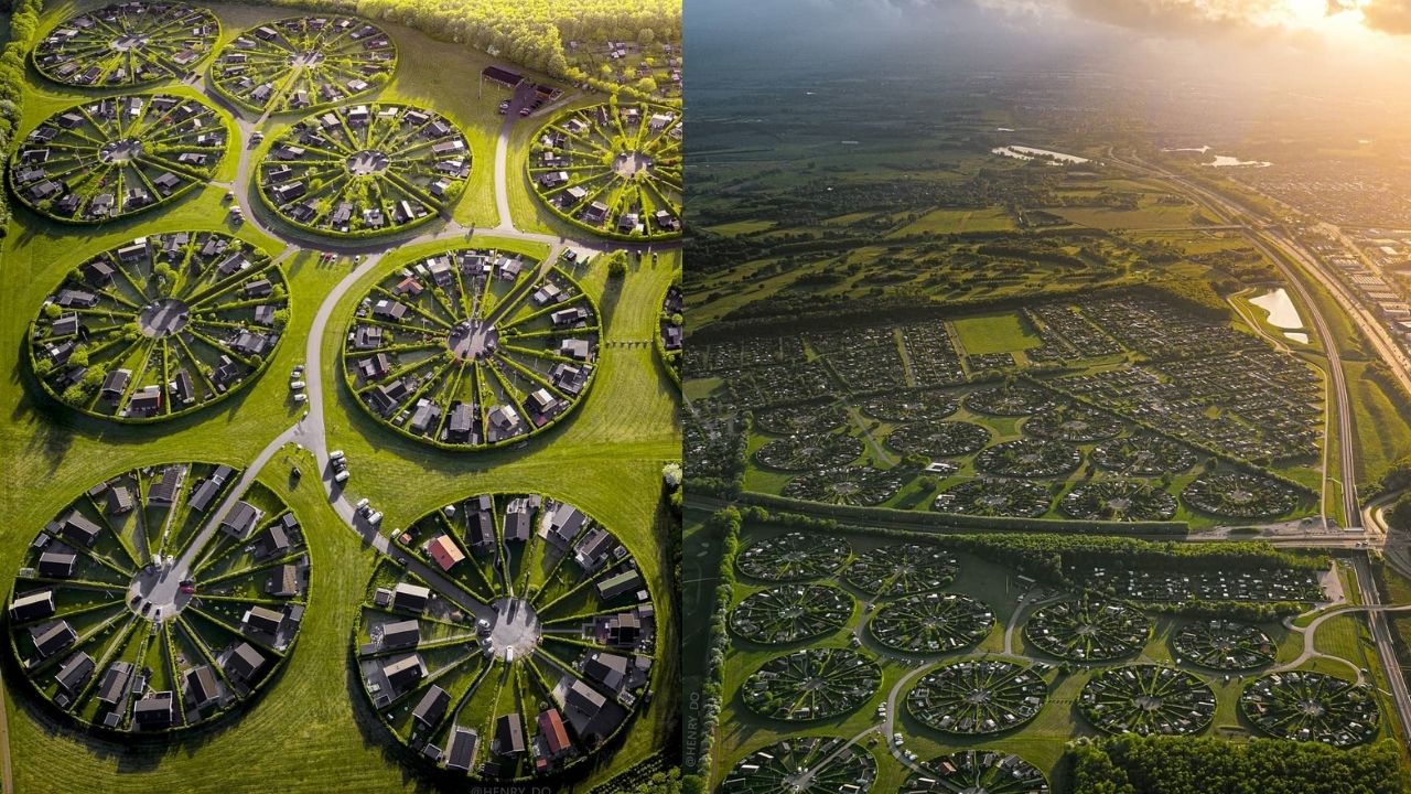 Cidade circular de Brøndby Haveby, perto de Copenhague, reúne jardins circulares e casas de campo.