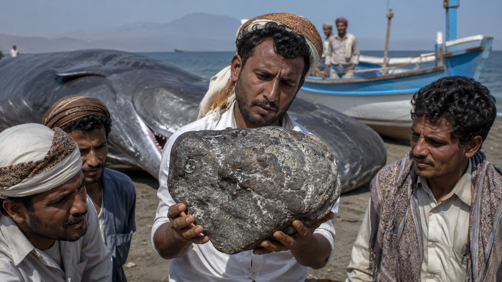 Pescadores ficam ricos ao encontrarem algo raro dentro de uma baleia