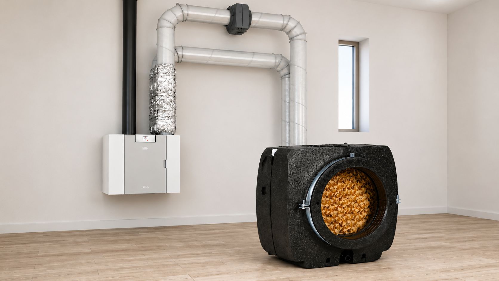 Air Cooler francês usa resfriamento por evaporação no duto de ventilação e reduz a temperatura interna em média 5°C.