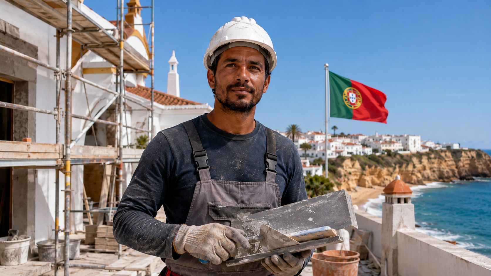 Pedreiro em Portugal relata salário de até R$ 40 mil por mês e compra de casa e carro após 4 meses no Algarve.