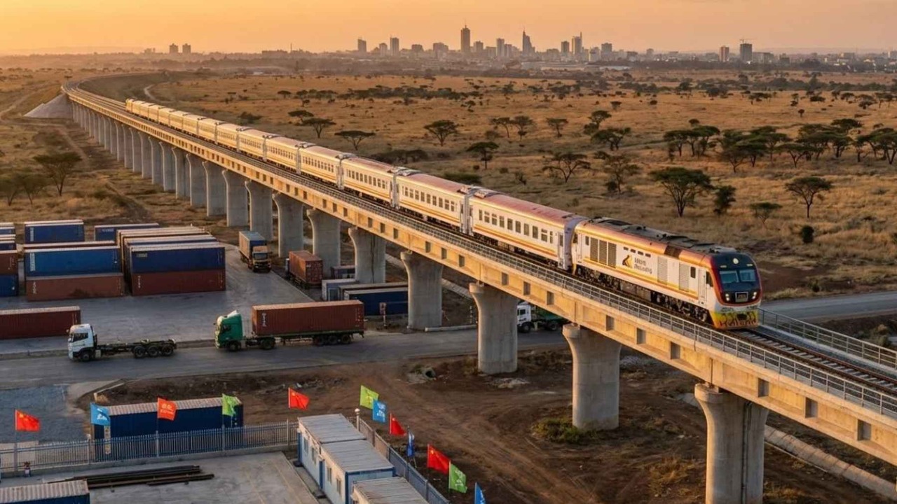 O Quênia retoma a construção de uma ferrovia que vai dar a Uganda, país sem litoral, uma saída para o mar pelo oceano Ín