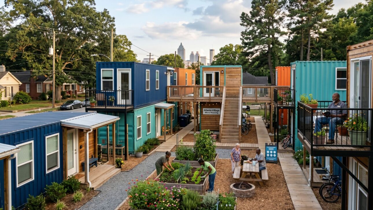 Atlanta transformed containers into housing for the homeless and reinforced the U.S. bet on fast, small, and cheaper micro-communities.