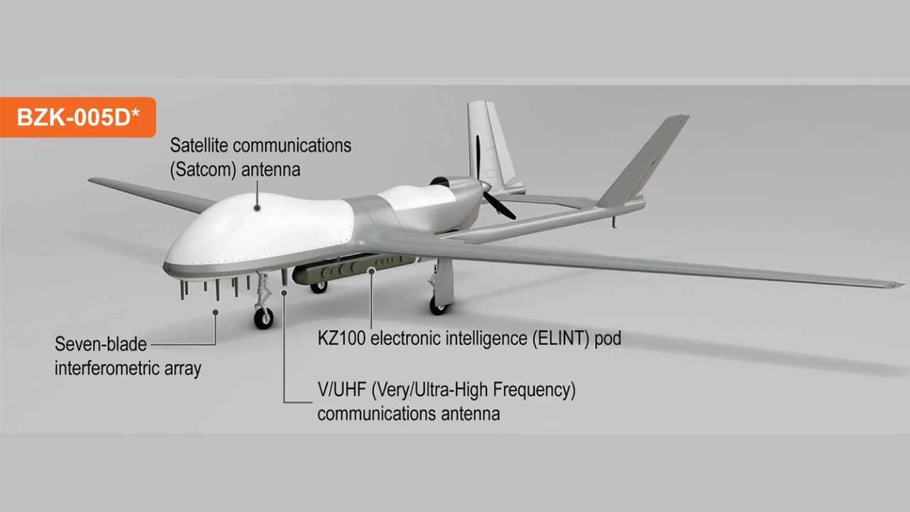 Drone chinês BZK-005 recebe novos sistemas de inteligência eletrônica e amplia capacidade de monitoramento em regiões estratégicas.