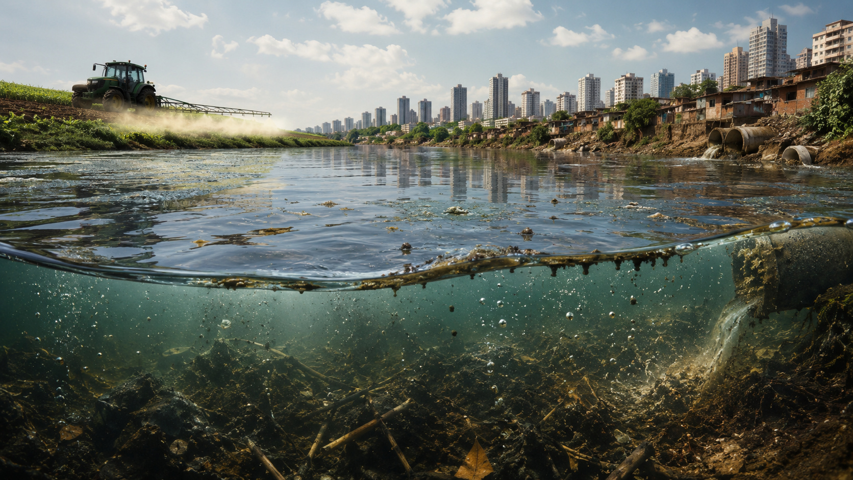 Estudo global com 550 rios mostra que poluição e aquecimento estão transformando rios em fontes de CO₂ e metano, agravando o clima.