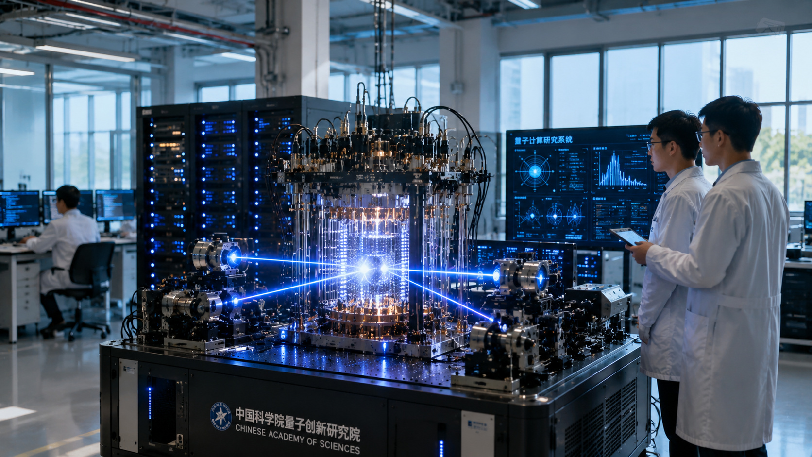 Computador quântico Hanyuan-2 desenvolvido na China com arquitetura de dois núcleos e tecnologia de átomos neutros.