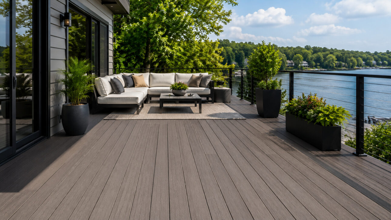 deck composto de plastico reciclado