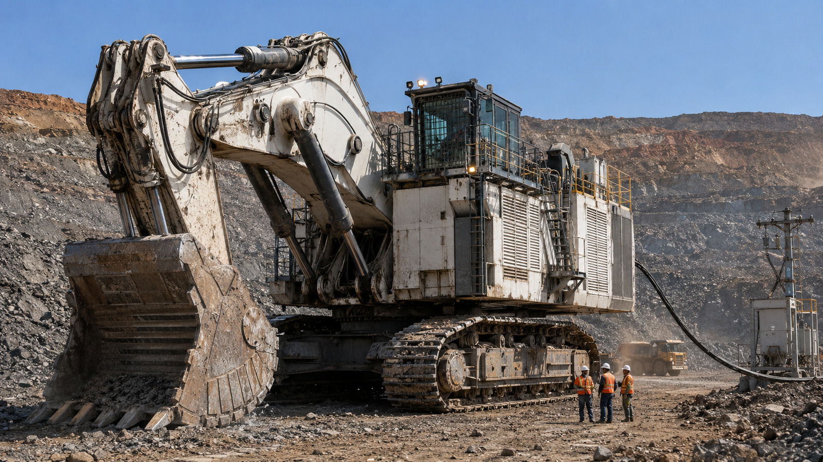 Feito inédito na Índia: máquina gigante de 650 toneladas, antes movida a diesel, vira escavadeira 100% elétrica em retrofit feito pela própria Lloyds Metals