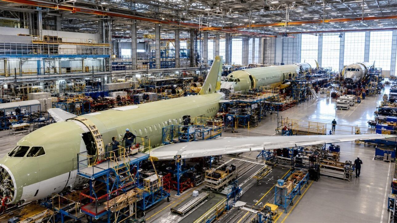 On the assembly lines, commercial jets from the E-Jets family take shape for customers from various continents.