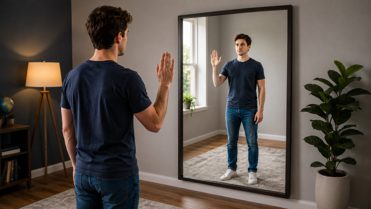 Why the mirror inverts left and right, but never puts you upside down