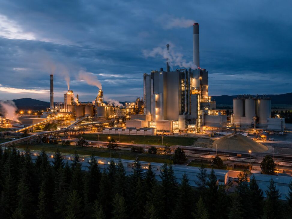 Além de celulose, a planta gera energia limpa a partir da própria biomassa e ainda exporta o excedente.