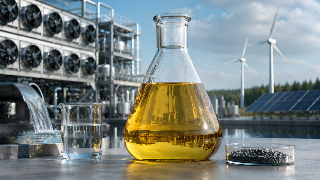 Synthetic fuel created in Sweden uses CO₂ from the air, water, and renewable electricity to generate liquid compatible with current engines.