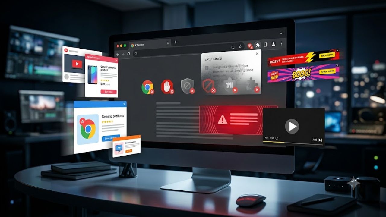 Atualização definitiva para o Manifest V3 encerrará o suporte a extensões como uBlock Origin e AdBlock, alterando a forma como usuários controlam publicidade e rastreamento na internet.