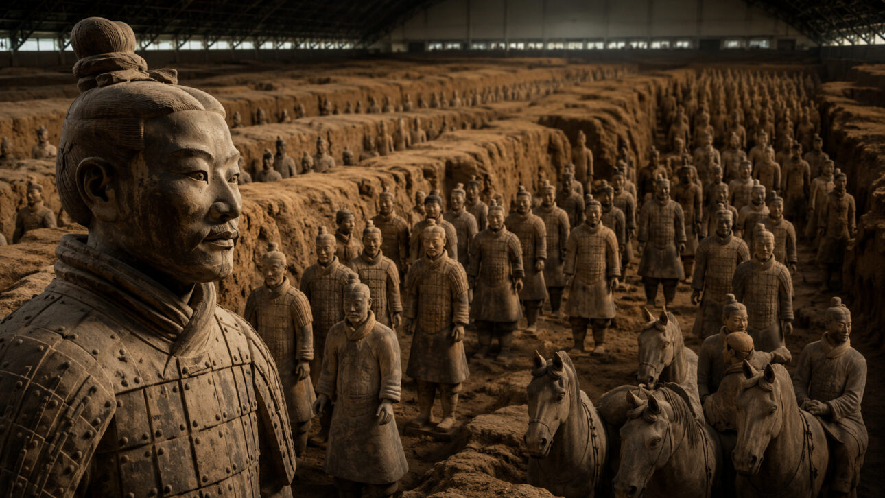 Agricultores que buscaban agua durante una sequía en China encontraron en 1974 el Ejército de Terracota, con más de 8 mil guerreros enterrados hace más de 2.200 años.