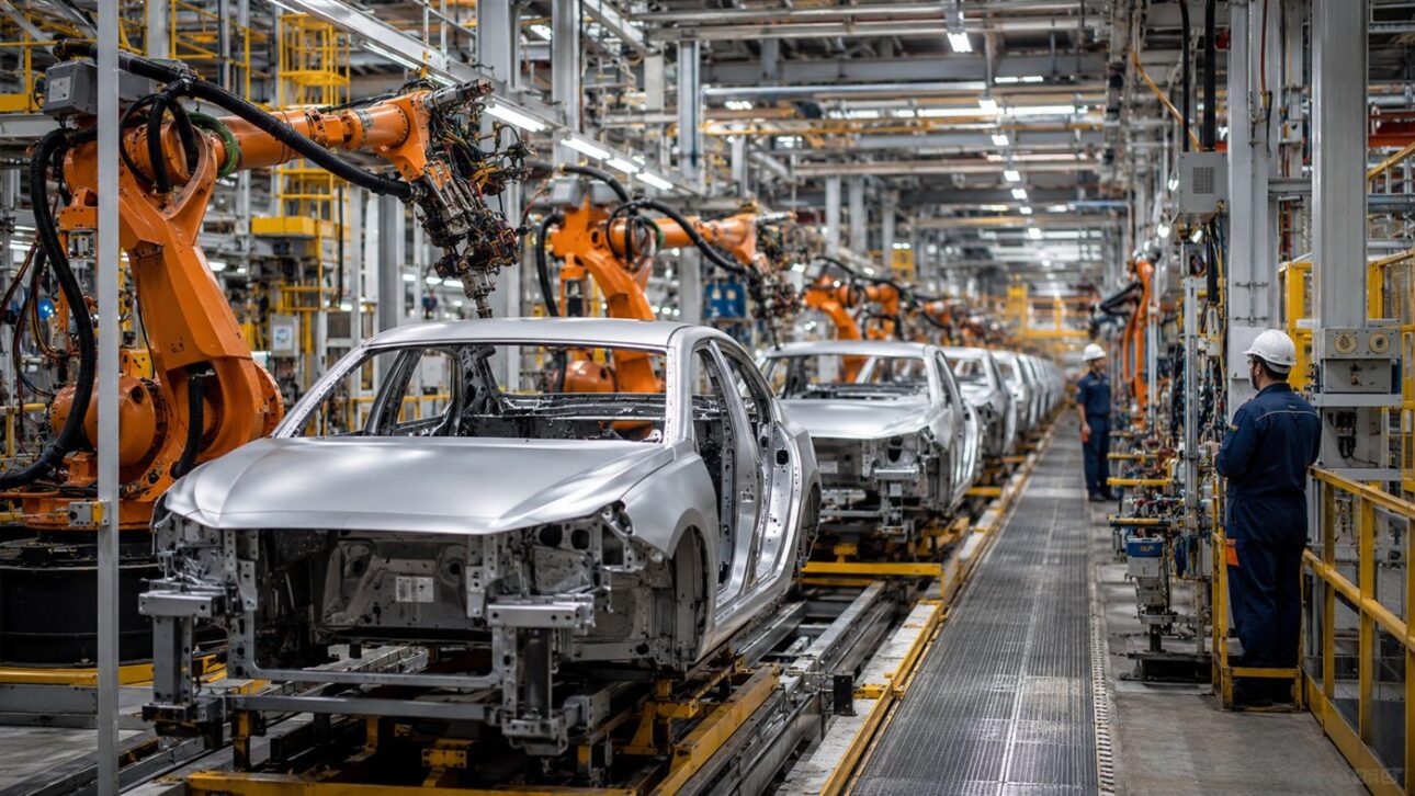A linha de montagem no Polo Automotivo de Goiana, em Pernambuco, vai produzir o primeiro híbrido-leve flex de 48V da Stellantis.