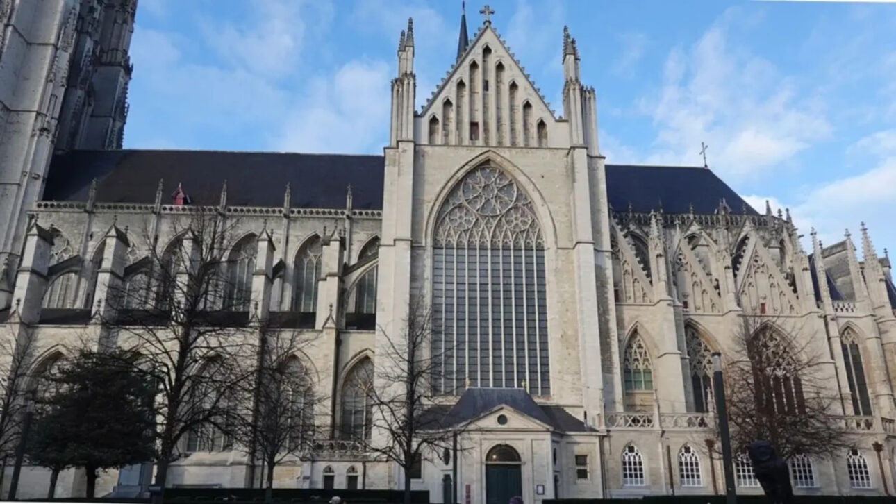 Vestiges of an underground church discovered under a cathedral in Belgium