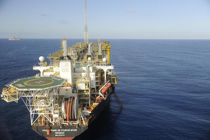 Petrobras offshore oil platform at sea