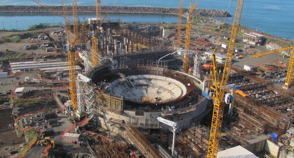 Construction work of the Angra 3 reactor
