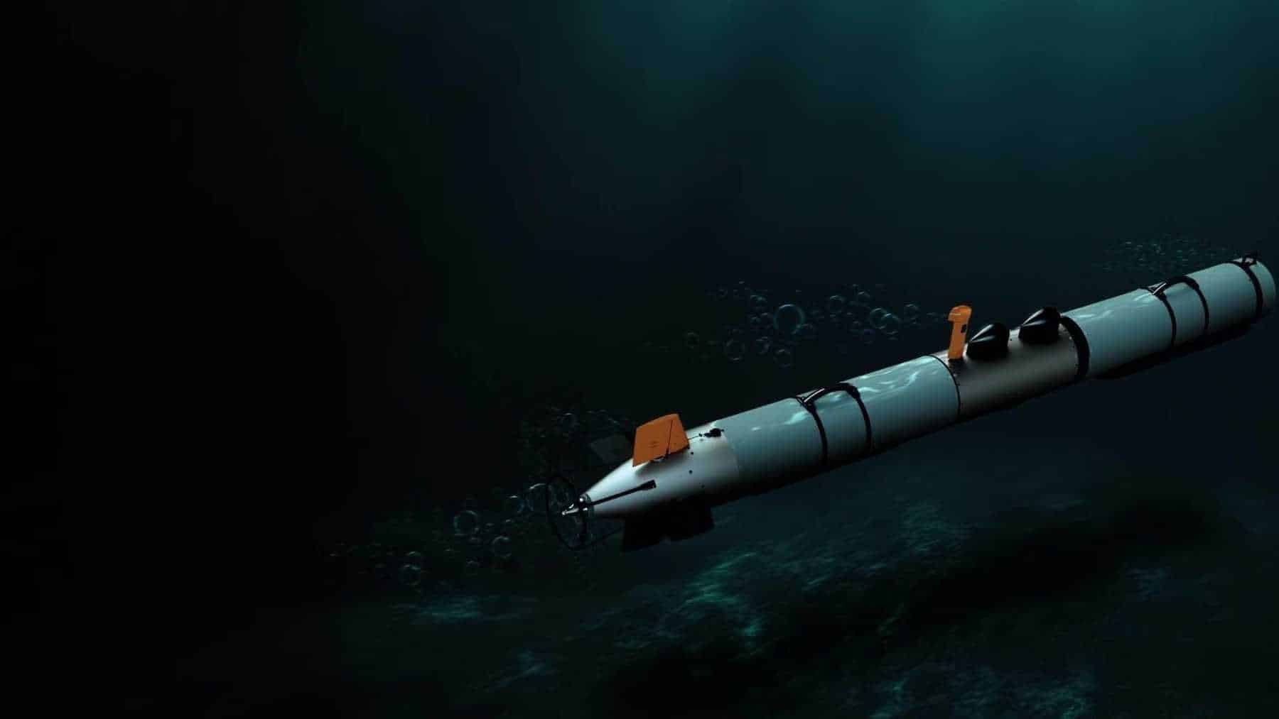 Drone submarino militar submerso