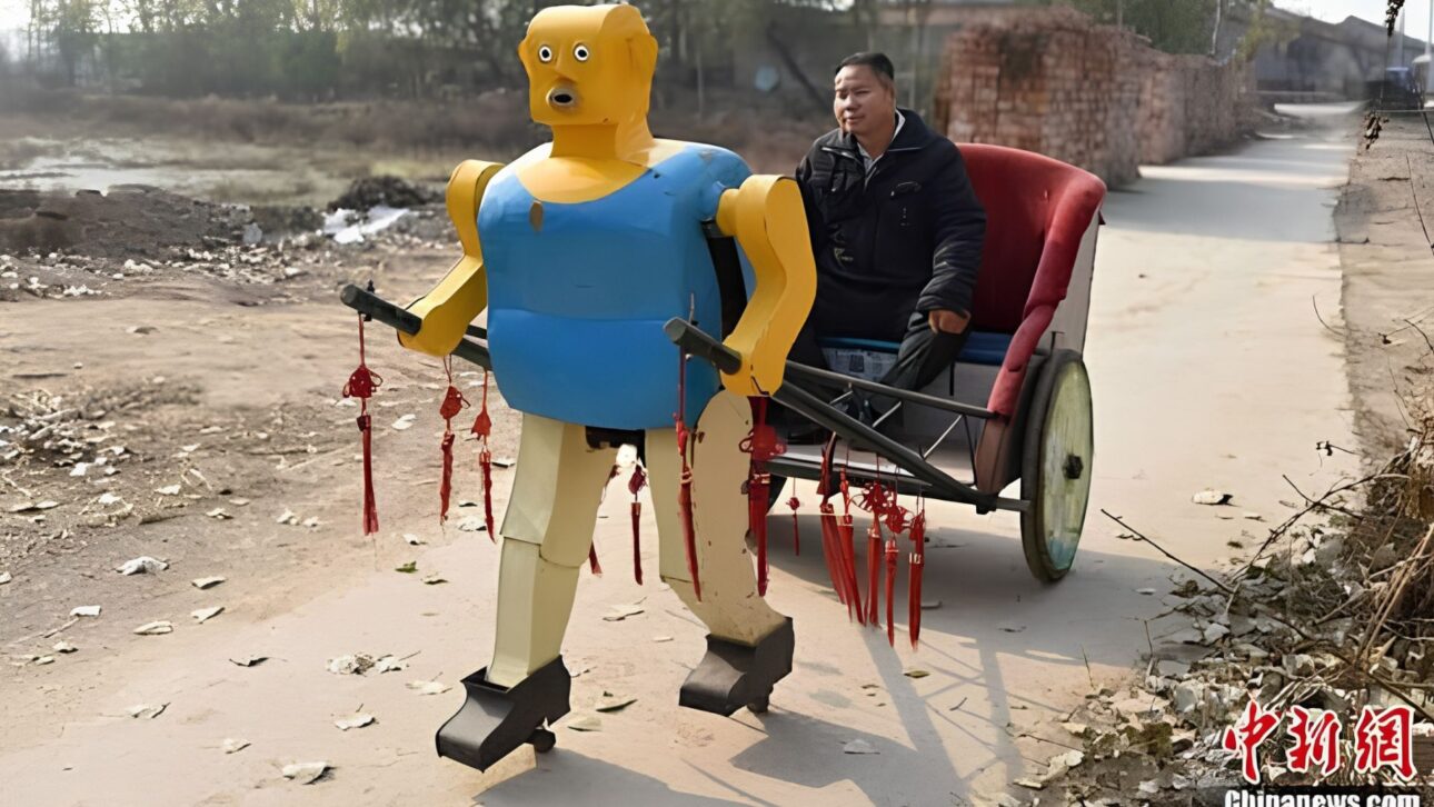 Wu Yulu, inventor chinês autodidata, criou dezenas de robôs com sucata, saiu de um vilarejo perto de Pequim e ganhou projeção internacional.