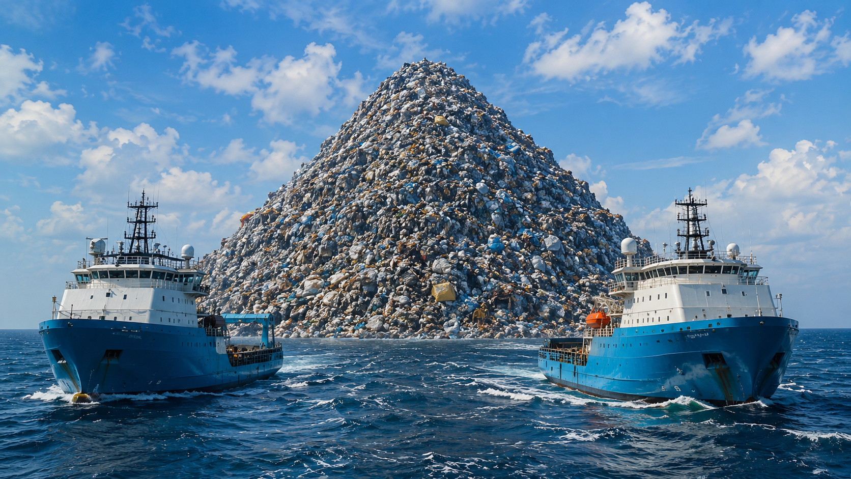 System 03 usa barreira de 2,2 km para remover plástico da Grande Mancha de Lixo do Pacífico e ampliar a limpeza oceânica em larga escala.