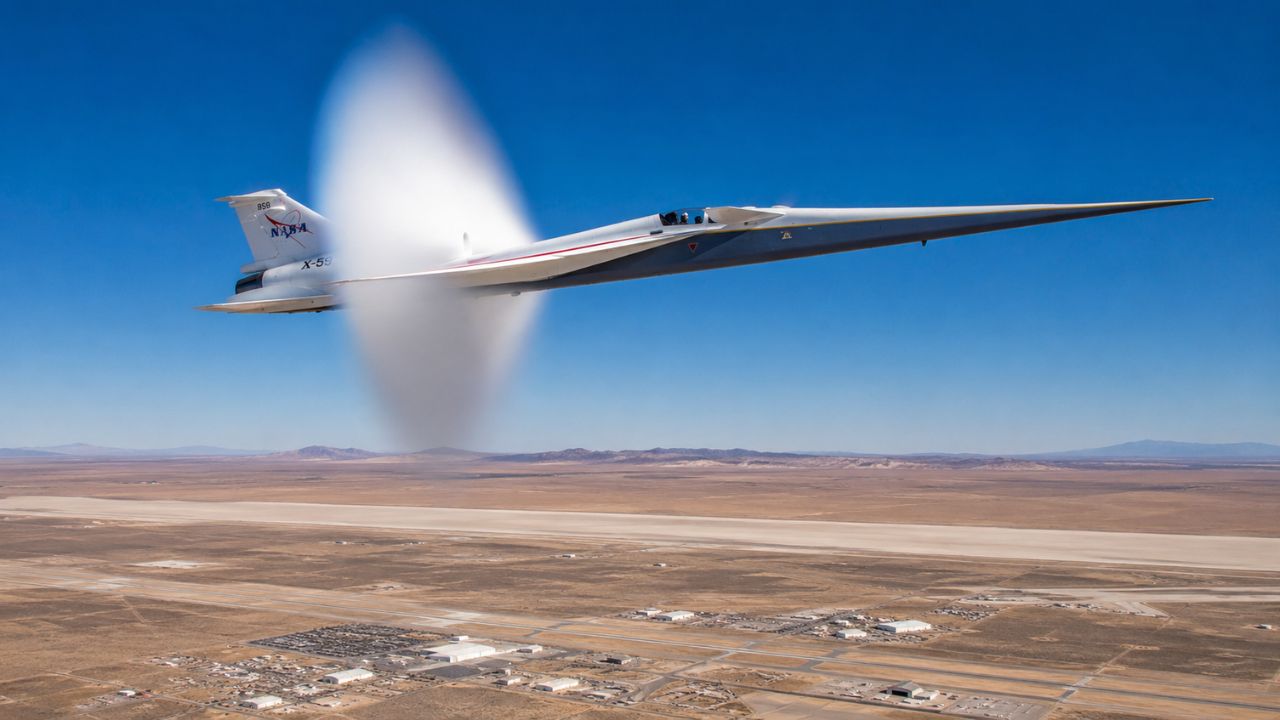 X-59 completa primeiro voo acima da velocidade do som e avança em missão da NASA para desenvolver voos supersônicos mais silenciosos.