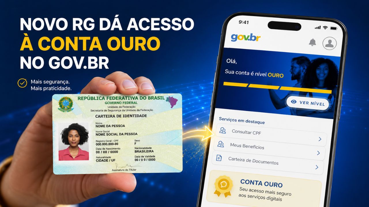Carteira de Identidade Nacional permite elevar a conta Gov.br ao nível Ouro. Veja como usar o QR Code da CIN e liberar o acesso pelo celular.
