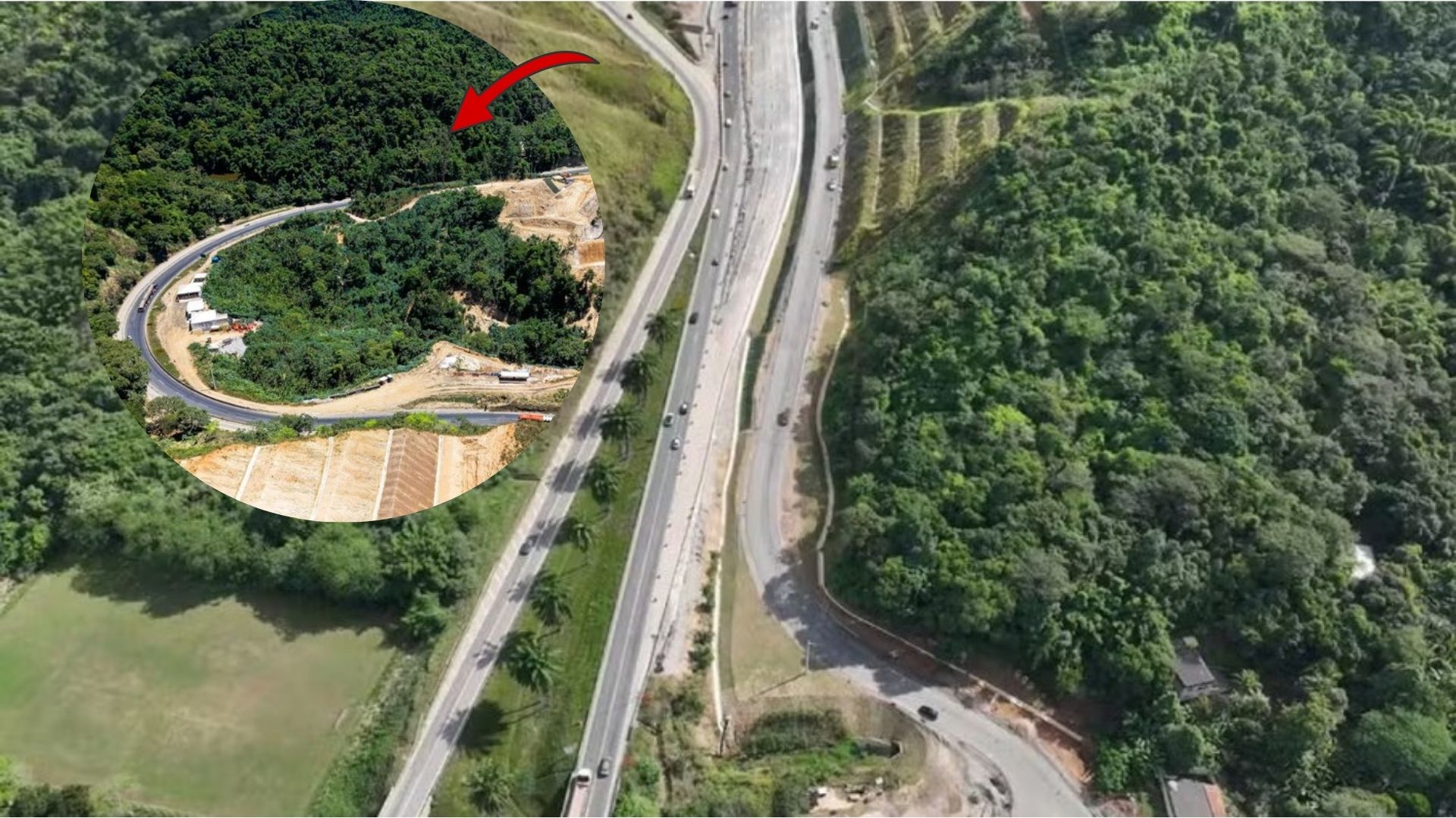 Nova pista de subida da Serra das Araras com viadutos iluminados e quatro faixas de rolamento na Via Dutra entre RJ e SP