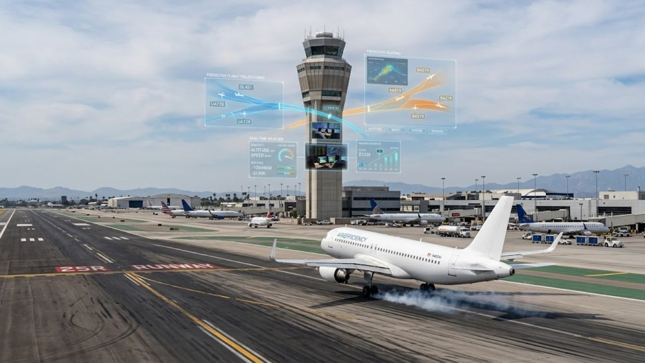 Conheça o projeto da USP e Atech, empresa da Embraer, que usa inteligência artificial e trajetórias 4D para otimizar voos e combater atrasos no Brasil.