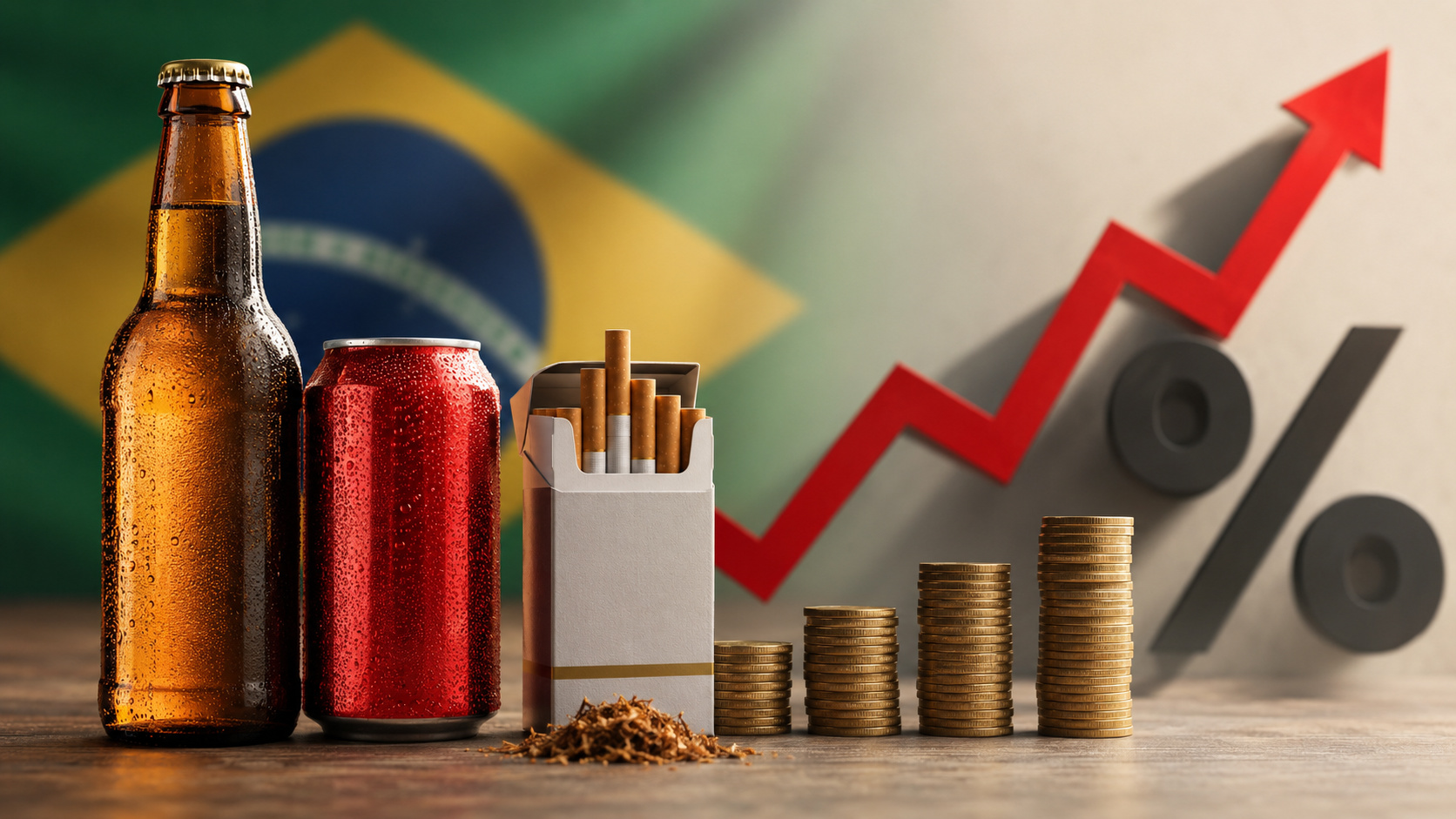 Imposto Seletivo começa em 2027 e atingirá cigarros, bebidas alcoólicas e refrigerantes. Alíquotas ainda dependem de aprovação do Congresso.