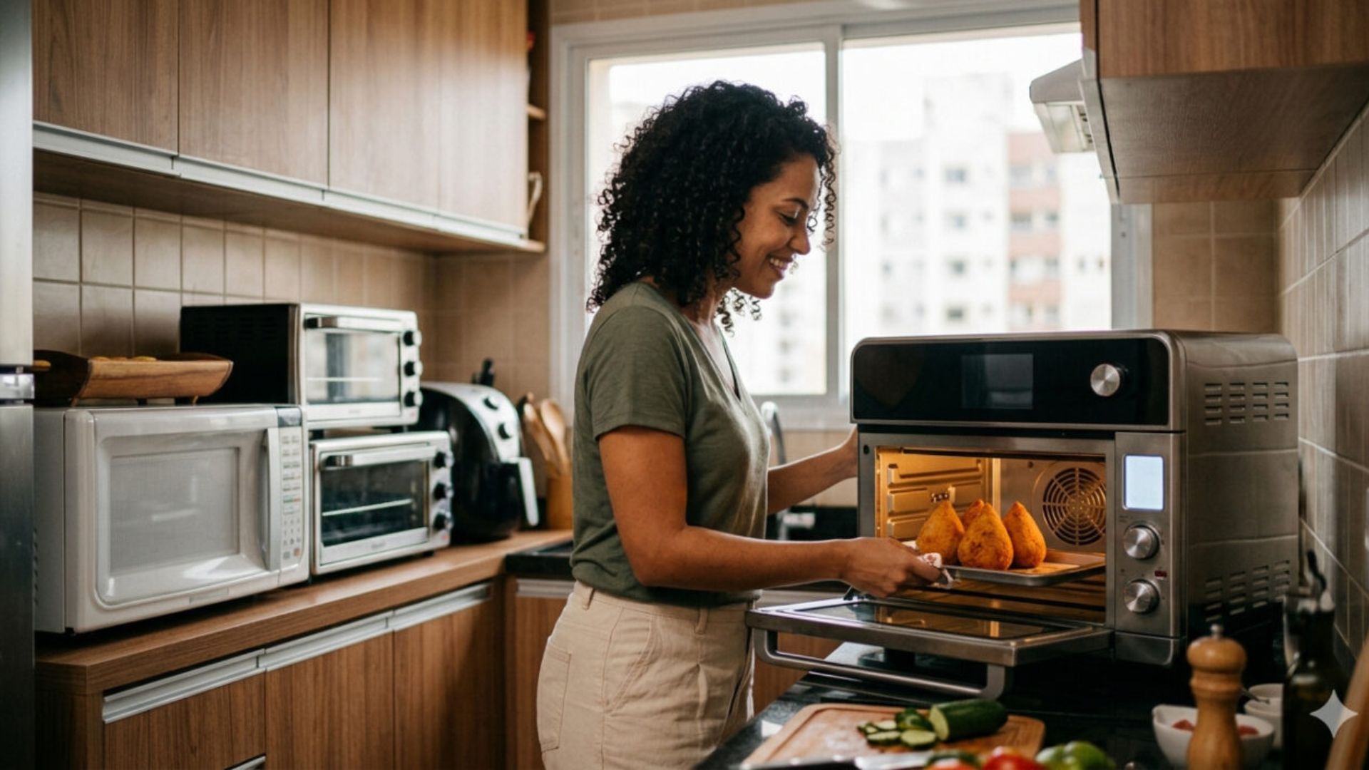 Micro-ondas multifuncional combina forno, grill e airfryer em um único aparelho e começa a substituir o modelo tradicional nas cozinhas brasileiras.
