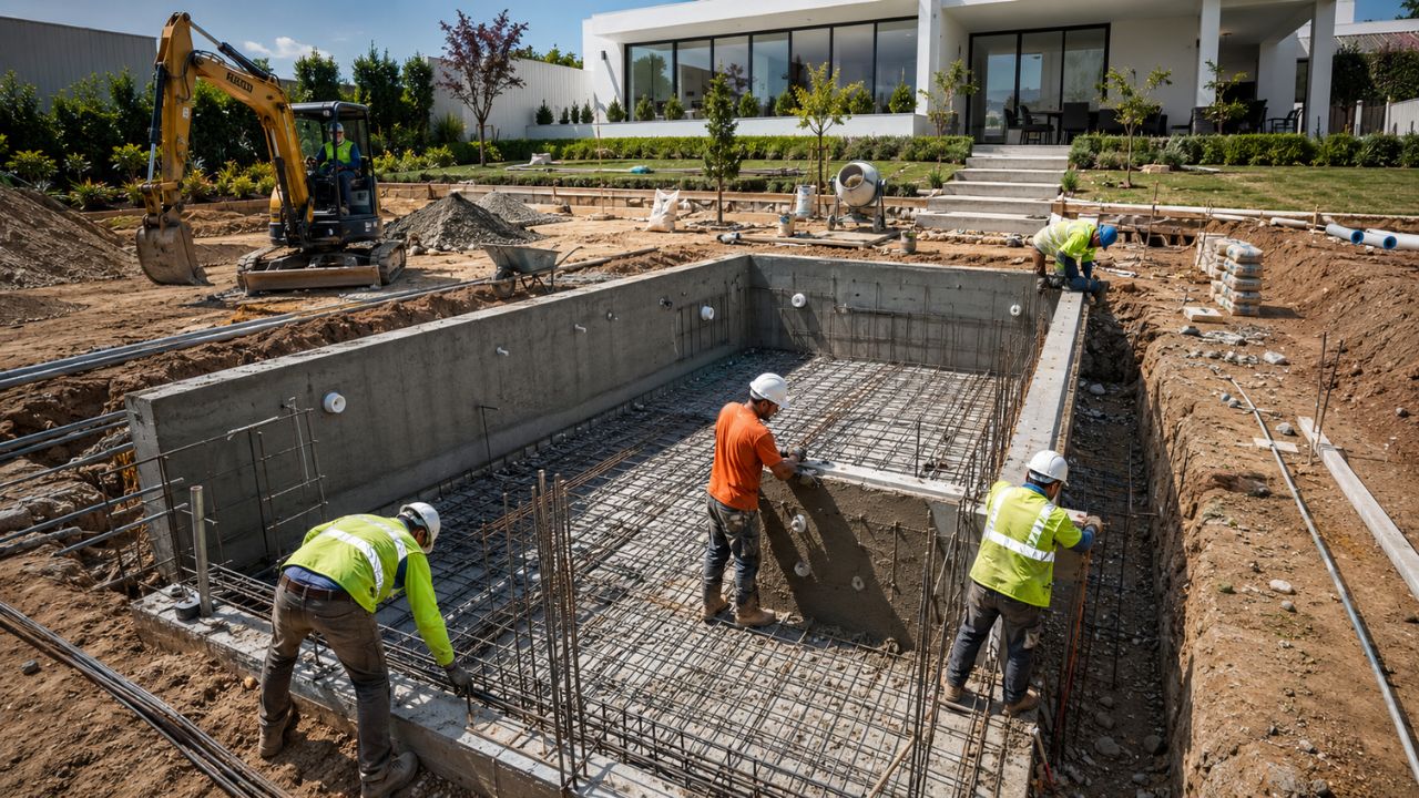 Descubra cuánto cuesta construir una piscina, cuáles son las exigencias legales y los factores que influyen en el valor final de la obra.