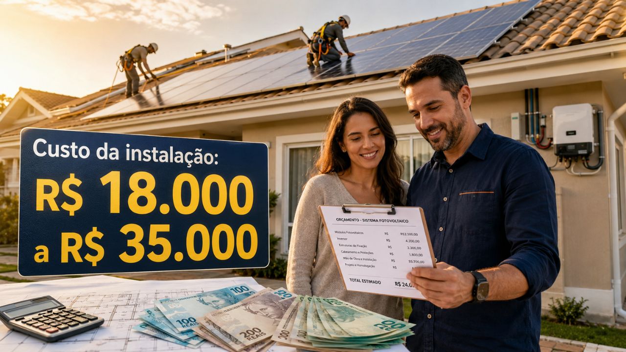 Energia solar: quanto custa instalar placas em casa, quais fatores influenciam o preço e em quanto tempo ocorre o retorno financeiro.