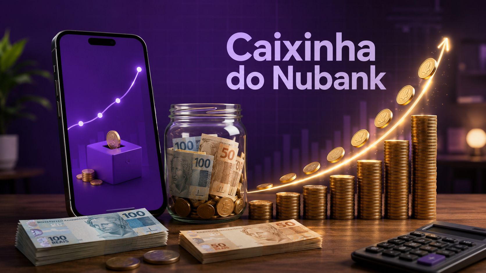 Quanto rende R$ 1.000 por mês na caixinha do Nubank em até 20 anos, com 100% do CDI e Imposto de Renda.