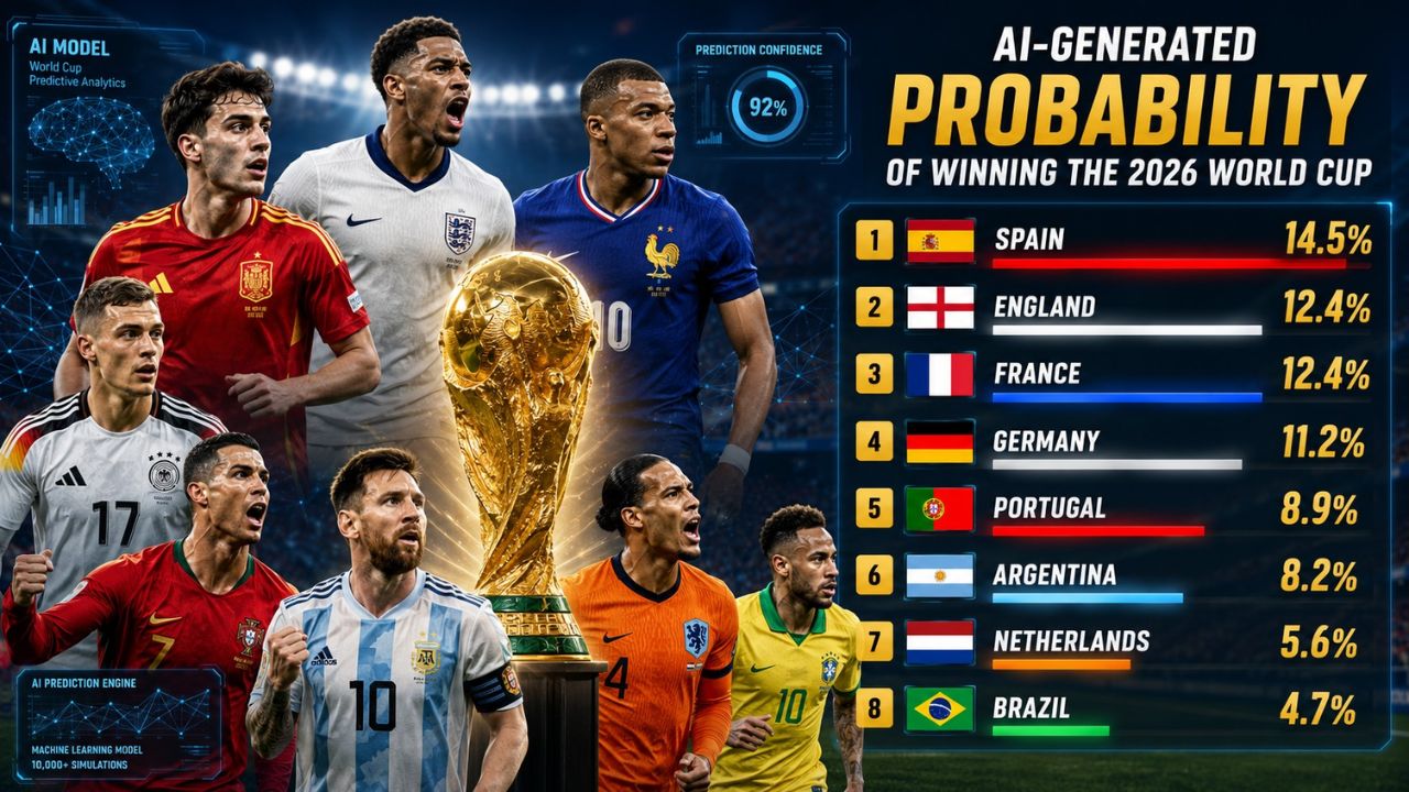 Copa del Mundo 2026 tiene a España como principal favorita en estudio basado en inteligencia artificial y análisis estadístico.