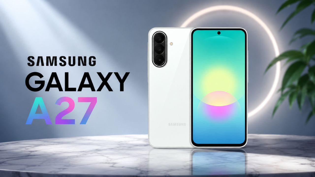 Samsung Galaxy A27 chega com Snapdragon 6 Gen 3, tela AMOLED de 120 Hz, Android 16, recursos de IA e promessa de seis anos de atualizações.