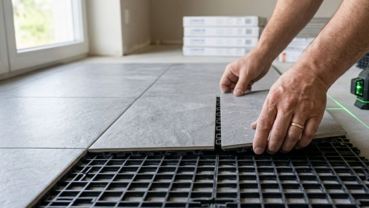 jovens criam sistema que encaixa cerâmica como peça de quebra-cabeça e promete transformar a instalação de pisos na construção civil