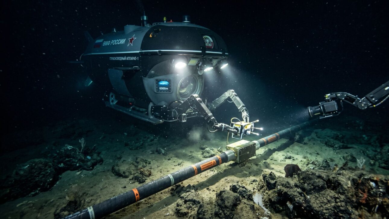 GUGI opera sistemas de até 6.000 m e transforma cabos submarinos vitais à internet global em alvo central da disputa geopolítica.