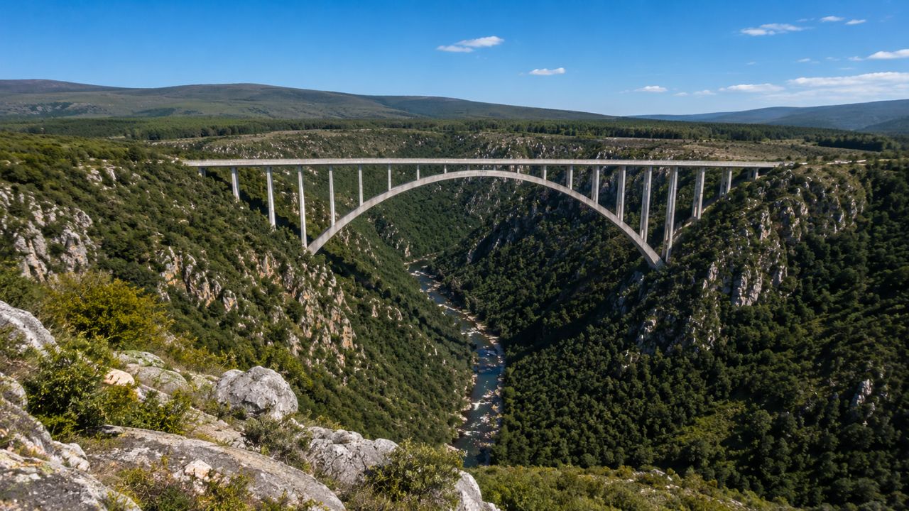 Bloukrans Bridge reúne engenharia, turismo e o famoso salto de bungy jump sobre um desfiladeiro na África do Sul.