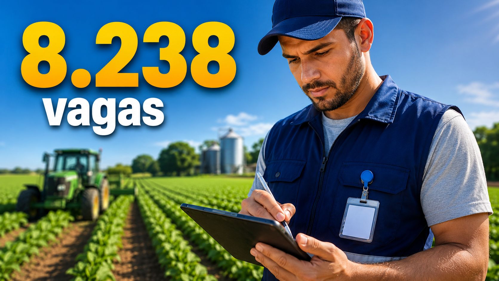 IBGE abre 8.238 vagas temporárias para o Censo Agropecuário, com salários de até R$ 4.008,00 e inscrições online.