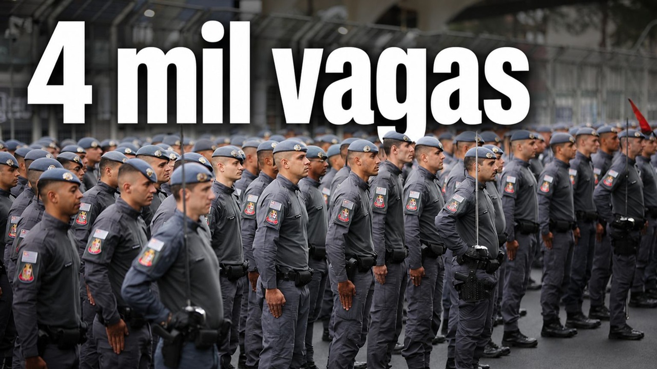 Saiba mais sobre as vagas na Polícia Militar de São Paulo. Concurso para aluno-soldado com 4 mil oportunidades foi autorizado.