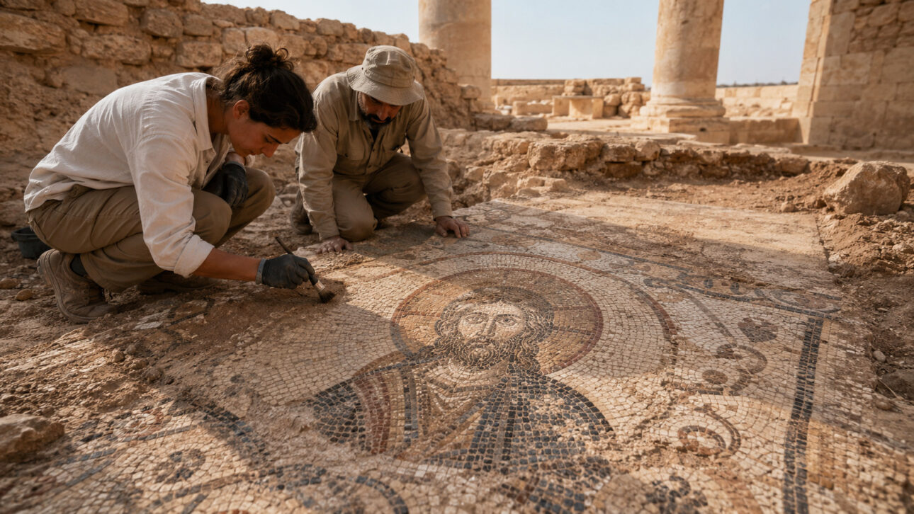 Mosaico de 230 d.C. atribuido a Siria viraliza al traer posible inscripción de que “Jesús es Dios”, pero origen y autenticidad aún levantan dudas
