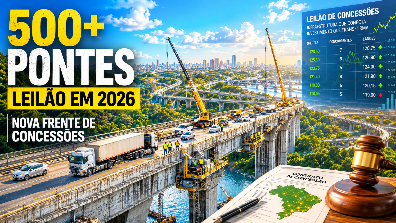 Governo quer levar mais de 500 pontes rodoviárias a leilão na B3 em 2026 e podem virar nova frente de concessões