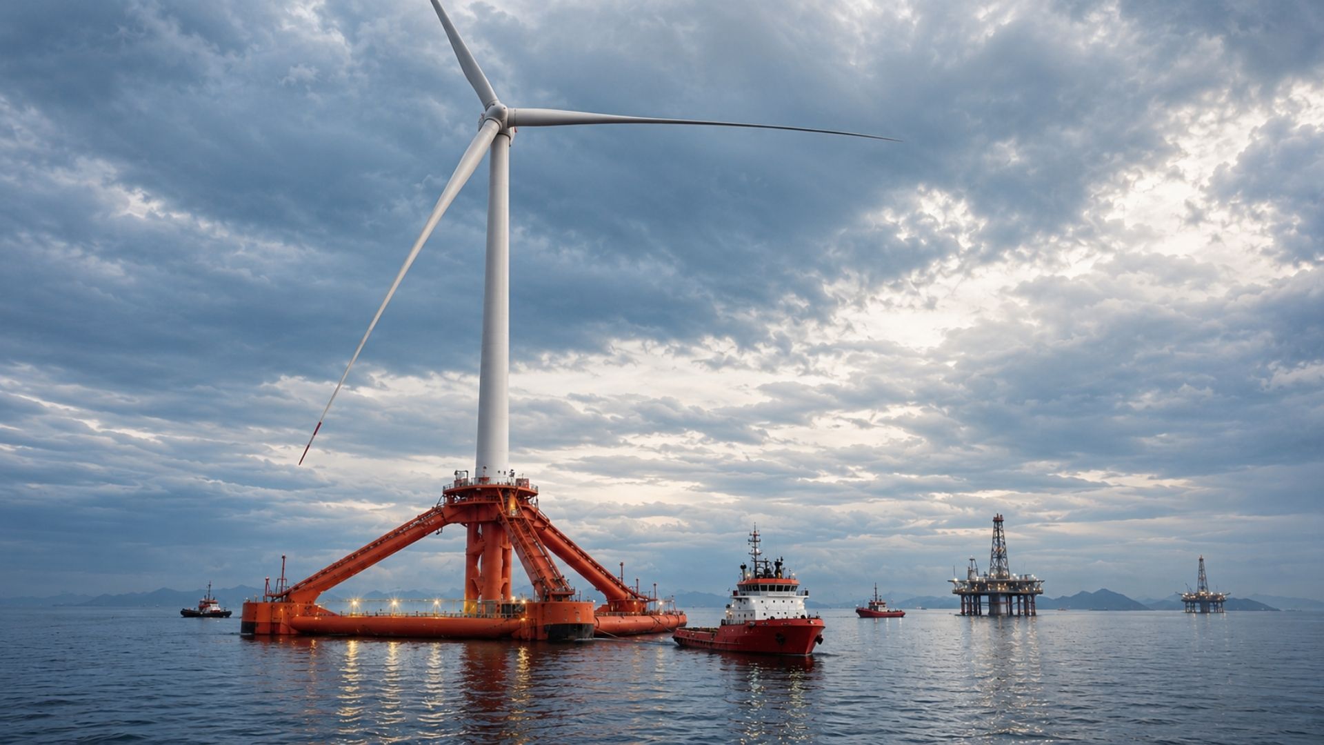A China lançou ao mar a primeira plataforma eólica flutuante do mundo, que vai abastecer plataformas de petróleo com vento no lugar do diesel e cortar emissões.