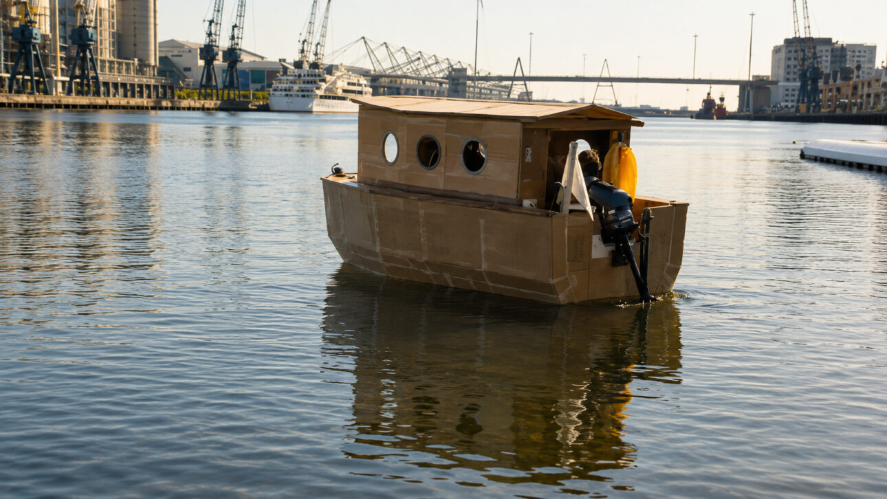The vessel was built in a workshop located at Trinity Buoy Wharf, in the port area of London.