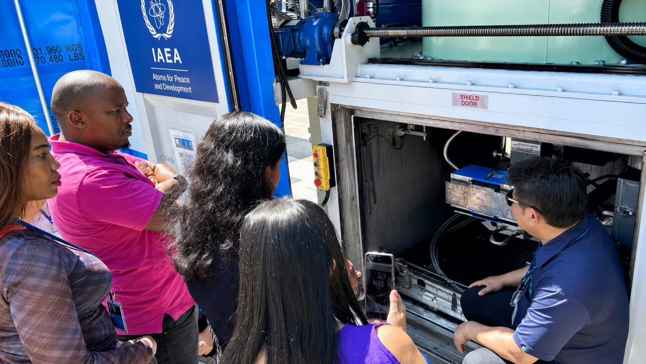 electron accelerator fits in two containers