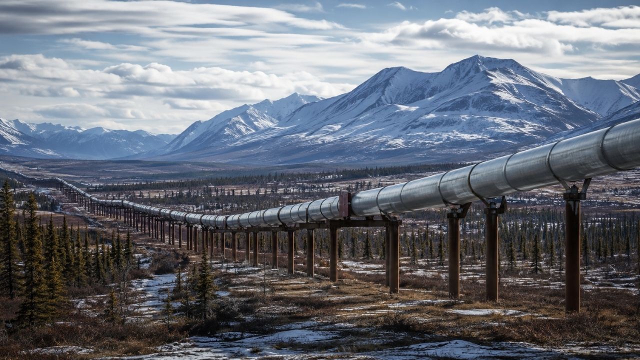 Pipeline in Alaska uses 78,000 metal supports to protect permafrost from hot oil in extreme engineering.