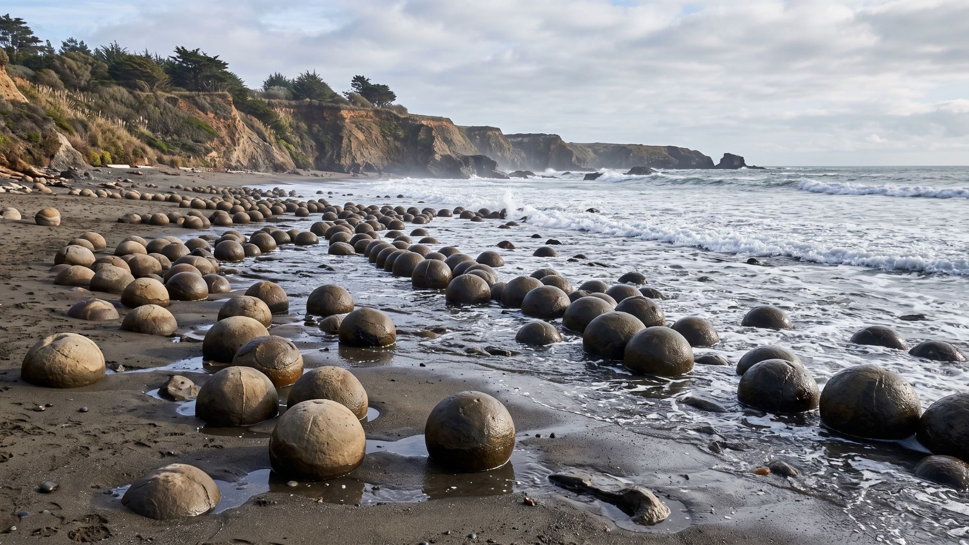 Bowling Ball Beach, na Califórnia
