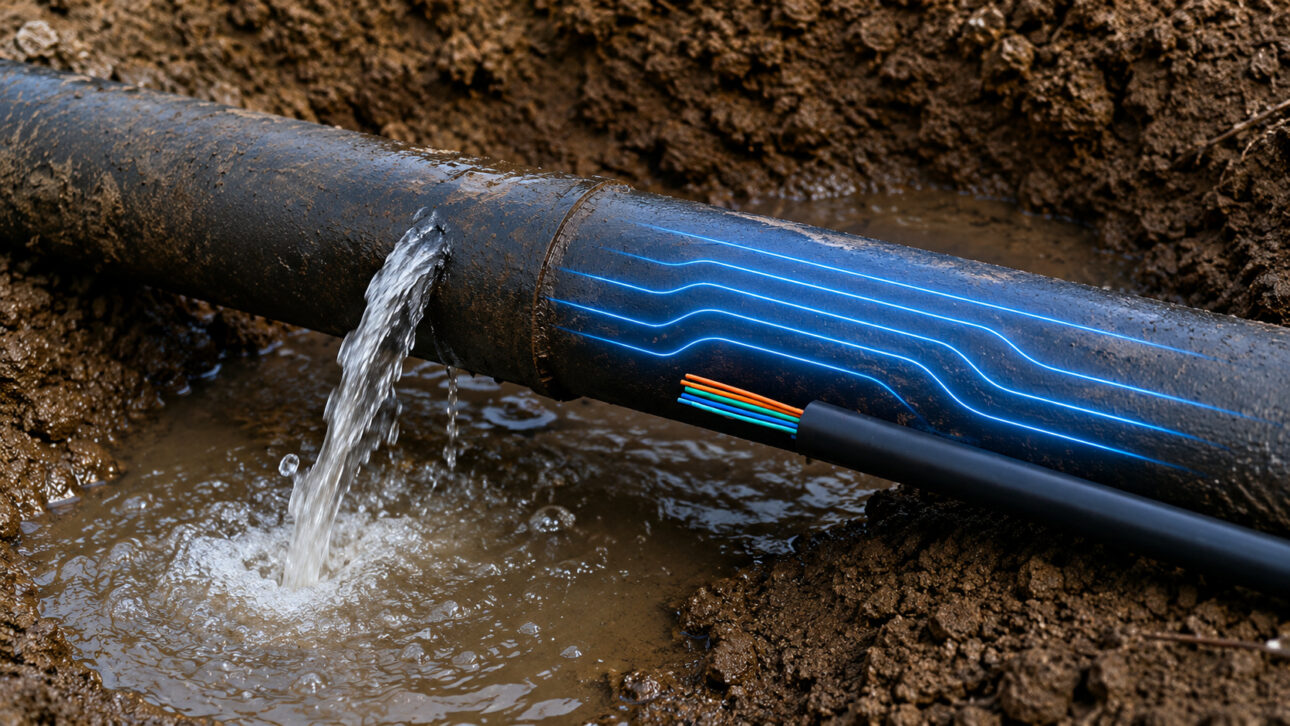 Internet cables installed under cities have started to identify vibrations from water leaks